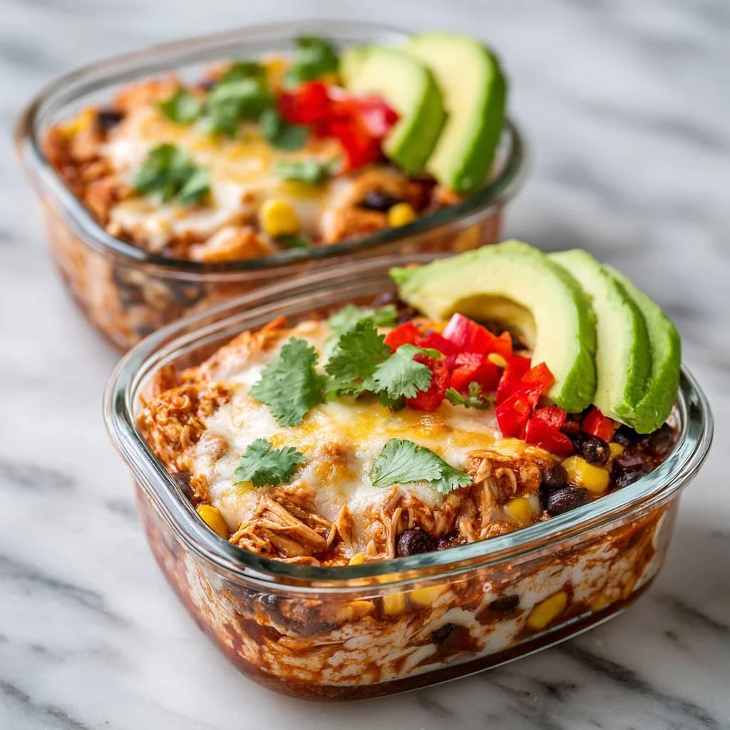 Easy Chicken Cottage Cheese Enchilada Bowls