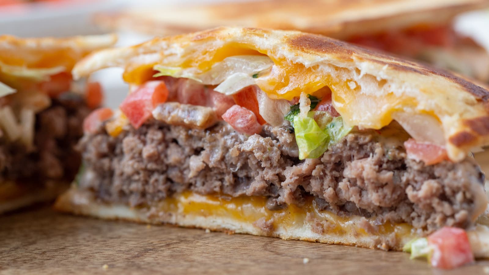 Quesadilla Burgers with Chipotle Mayo and Colby Jack
